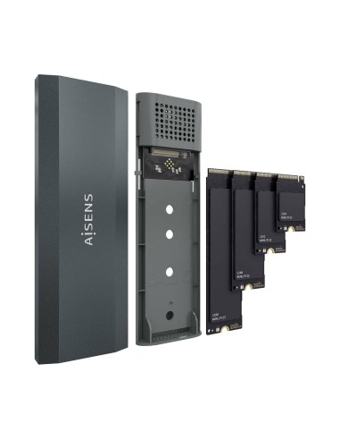 Caja Externa M.2 (NGFF) ASM2-029GR NVMe a USB3.2 Gen2, Gris
