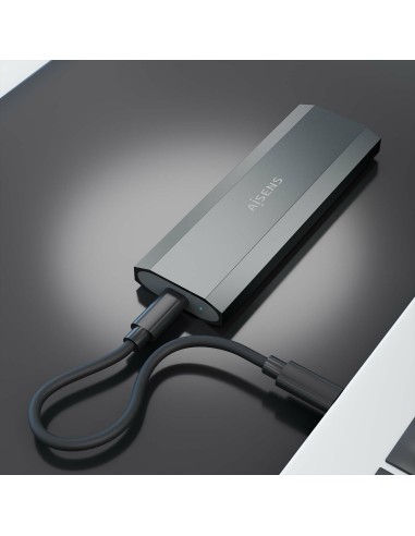 Caja Externa M.2 (NGFF) ASM2-029GR NVMe a USB3.2 Gen2, Gris