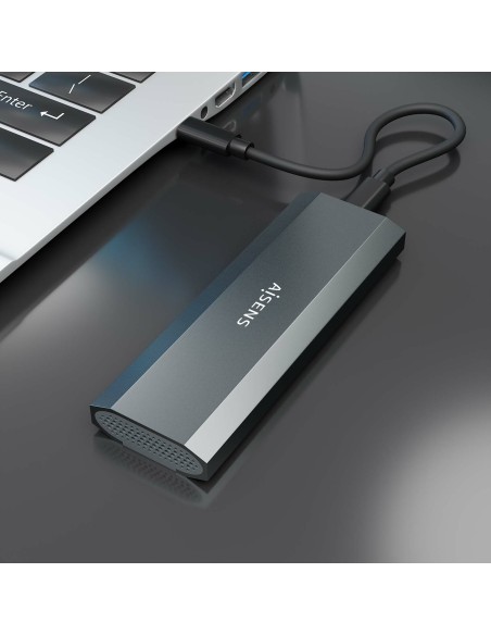 Caja Externa M.2 (NGFF) ASM2-029GR NVMe a USB3.2 Gen2, Gris