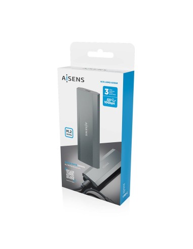 Caja Externa M.2 (NGFF) ASM2-029GR NVMe a USB3.2 Gen2, Gris