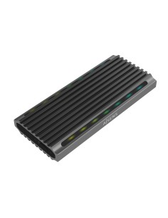 Caja Externa M.2 RGB Gaming ASM2-RGB011GR SATA/NVMe A USB3.1 Gen2, Gris