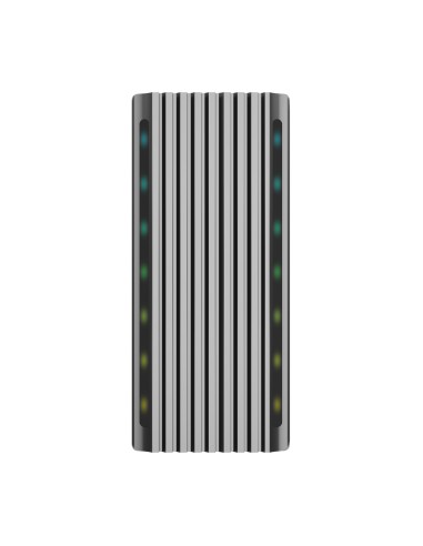 Caja Externa M.2 RGB Gaming ASM2-RGB011GR SATA/NVMe A USB3.1 Gen2, Gris