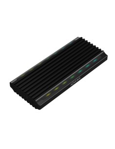Caja Externa M.2 RGB Gaming ASM2-RGB012B SATA/NVMe A USB3.1 Gen2, Negra