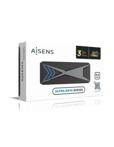 Caja Externa M.2 (NGFF) RGB Gaming ASM2-RGB013B NVMe a USB3.2 Gen2, Negra