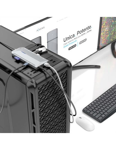 USB-C Dock 12 En 1, USB-C A 2xHDMI, 1xRJ45, 3xUSB-A, 2xUSB-C, 1xUSB-C PD, 1xAudio, 1xSD, 1xMicro SD, Gris, 30cm