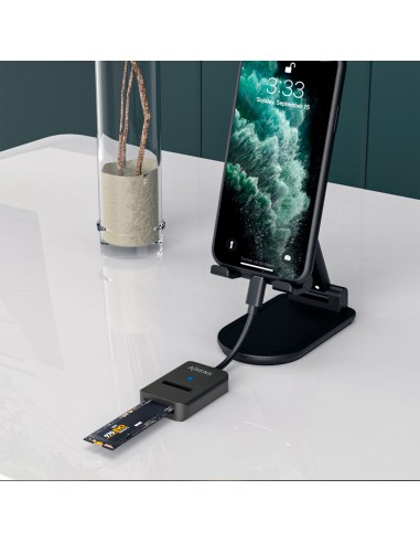 USB-C Dock M.2 (NGFF) ASUC-M2D011-BK SATA/NVMe A USB3.1 Gen2, Negra