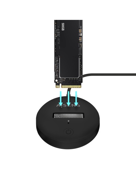 USB-C Dock M.2 (NGFF) ASUC-M2D013-BK SATA/NVMe A USB3.1 Gen2, Negra