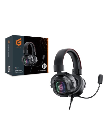 ATHAN02B auricular y casco Auriculares Alámbrico Diadema Juego USB tipo A Negro