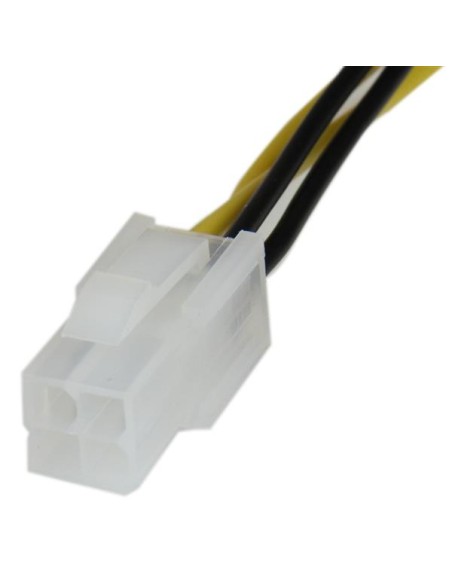 Cable 20cm Extensión Alargador Alimentación Corriente Placa Base ATX12V 4 Pines P4 - Macho a Hembra