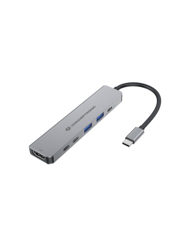 DONN33G base para portátil y replicador de puertos Alámbrico USB 3.2 Gen 1 (3.1 Gen 1) Type-C Plata