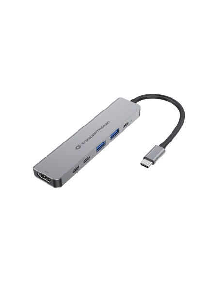 DONN33G base para portátil y replicador de puertos Alámbrico USB 3.2 Gen 1 (3.1 Gen 1) Type-C Plata