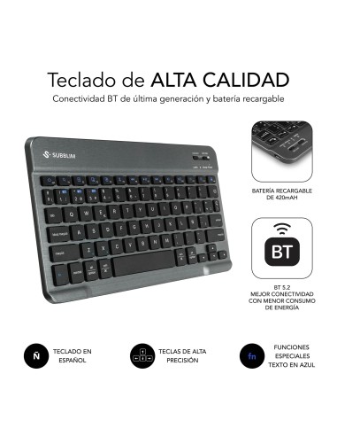 SUBKT3-BTS070 funda para tablet 27,9 cm (11") Libro Negro