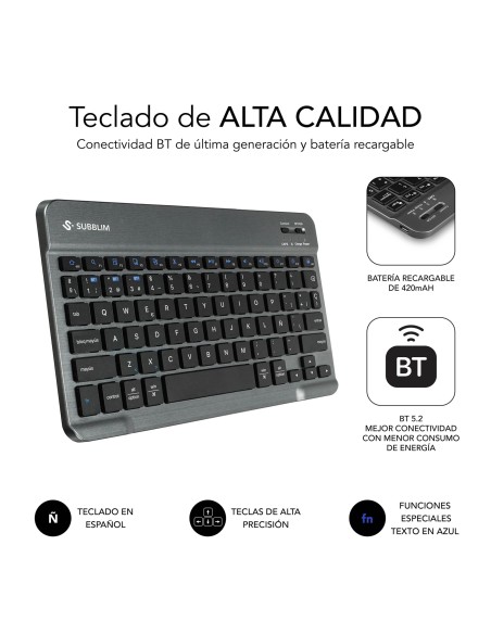SUBKT3-BTS070 funda para tablet 27,9 cm (11") Libro Negro