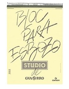 Bloc espiral de esbozo studio a5 50h 90g grano fino microperforado