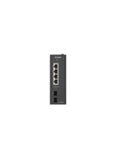 DIS-100G-06P switch No administrado L2 Gigabit Ethernet (10/100/1000) Energía sobre Ethernet (PoE) DIN rail Negro