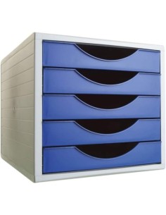 MODULO 5 CAJONES COLOR AZUL OPACO 323X234X38CM