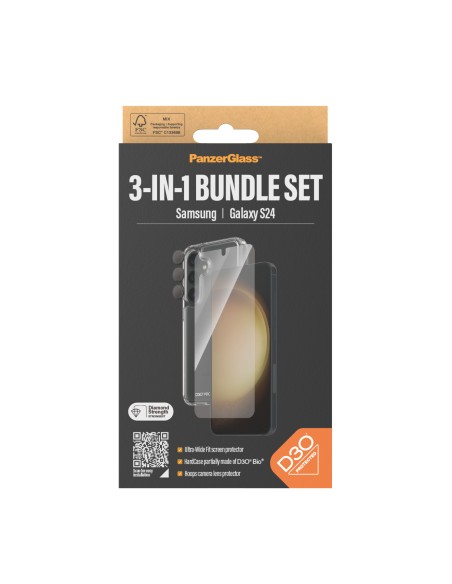 3-in-1 Bundle Glas, Case, Cam Protector de pantalla Samsung 1 pieza(s)