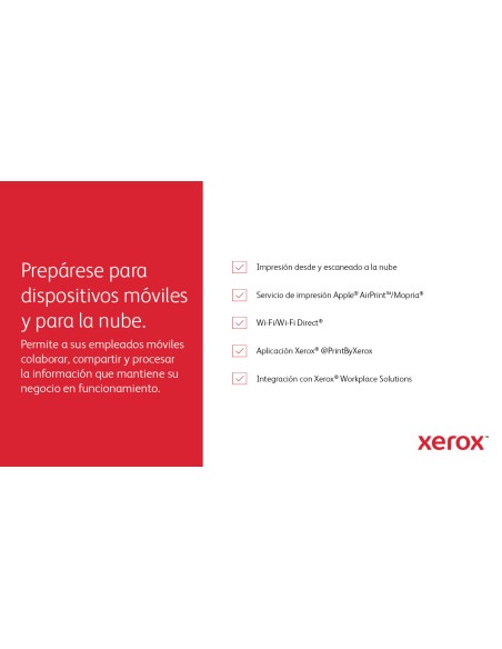VersaLink B415 A4 47ppm Copia/impresión/escaneado/fax a doble cara PS3 PCL5e/6 2 bandejas 650 hojas
