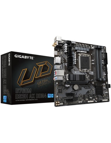 B760M DS3H AX DDR4 placa base Intel B760 Express LGA 1700 micro ATX