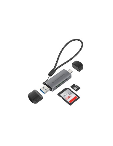 BIAN05G lector de tarjeta USB 3.2 Gen 1 (3.1 Gen 1) Type-A/Type-C Gris