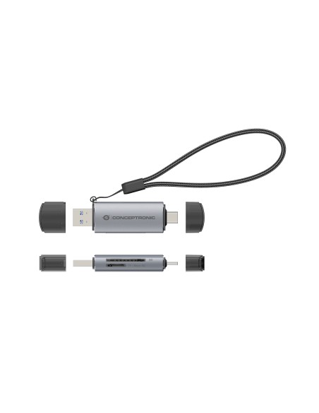 BIAN05G lector de tarjeta USB 3.2 Gen 1 (3.1 Gen 1) Type-A/Type-C Gris