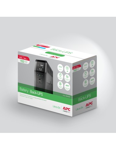 BR1600SI sistema de alimentación ininterrumpida (UPS) Línea interactiva 1,6 kVA 960 W 8 salidas AC