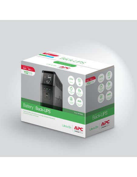 BR1600SI sistema de alimentación ininterrumpida (UPS) Línea interactiva 1,6 kVA 960 W 8 salidas AC