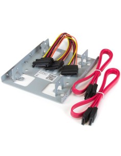 Bracket Adaptador Bandeja de Montaje 2 Unidades de Disco Duro HDD de 2,5" a Bahía de 3,5 Pulgadas