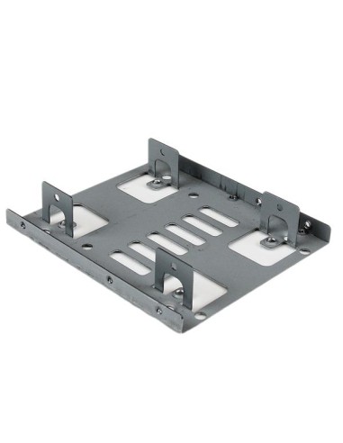 Bracket Adaptador Bandeja de Montaje 2 Unidades de Disco Duro HDD de 2,5" a Bahía de 3,5 Pulgadas
