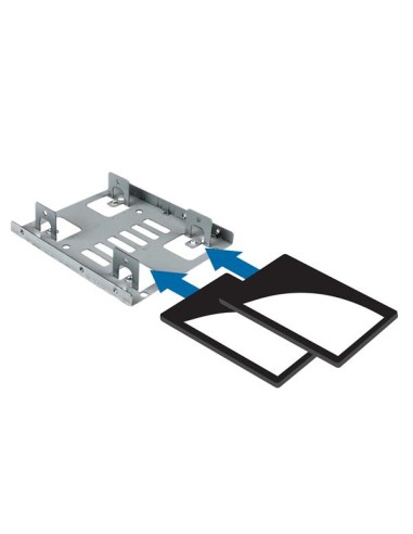 Bracket Adaptador Bandeja de Montaje 2 Unidades de Disco Duro HDD de 2,5" a Bahía de 3,5 Pulgadas
