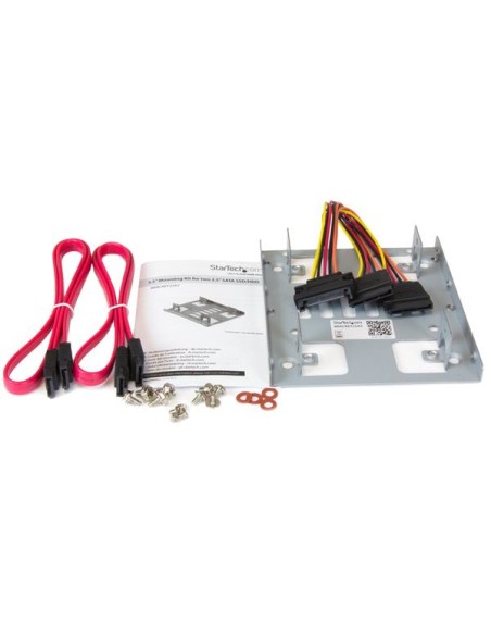 Bracket Adaptador Bandeja de Montaje 2 Unidades de Disco Duro HDD de 2,5" a Bahía de 3,5 Pulgadas
