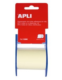 NOTAS ADHESIVAS EN ROLLO APLI 60MMX10M AMARILLO