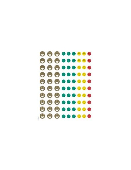 BOLSA 2 HOJAS GOMETS CARA FELIZ PEQUENOS REMOVIBLES