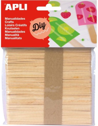 BOLSA 50 PALOS POLO NATURAL 114X10MM