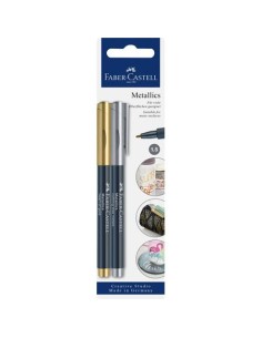 160796 marcador 2 pieza(s) Punta de pincel Oro, Metálico