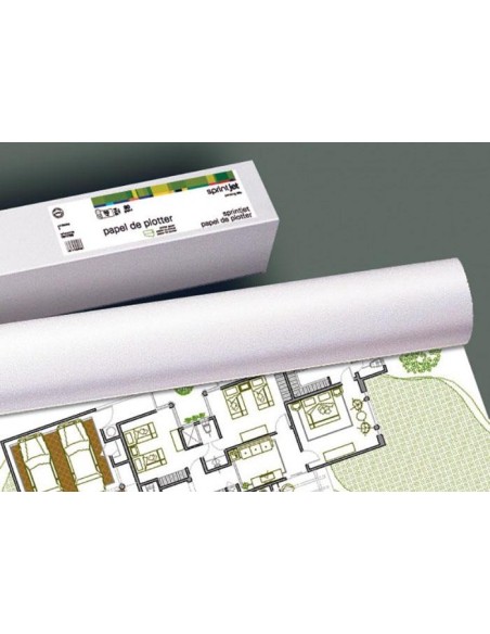FABRISA ROLLO DE PAPEL PARA PLOTTER 1067X50 90GR BLANCO OPACO