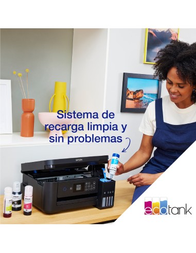 EcoTank Impresora multifunción ET-2850 A4 con depósito de tinta, conexión Wi-Fi