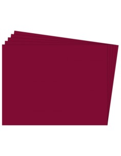 PAQ 25 CARTULINA FIXO 50X65 180G GRANATE