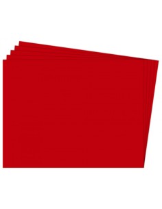 PAQ 25 CARTULINA FIXO 50X65 180G ROJO NAVIDAD