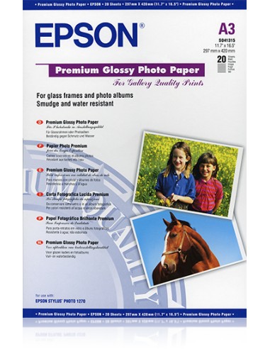 Premium Glossy Photo Paper, DIN A3, 255 g/m², 20 hojas