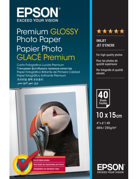 Premium Glossy Photo Paper - 10x15cm - 40 Hojas