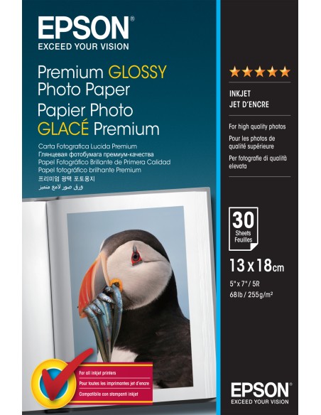 Premium Glossy Photo Paper - 13x18cm - 30 Hojas