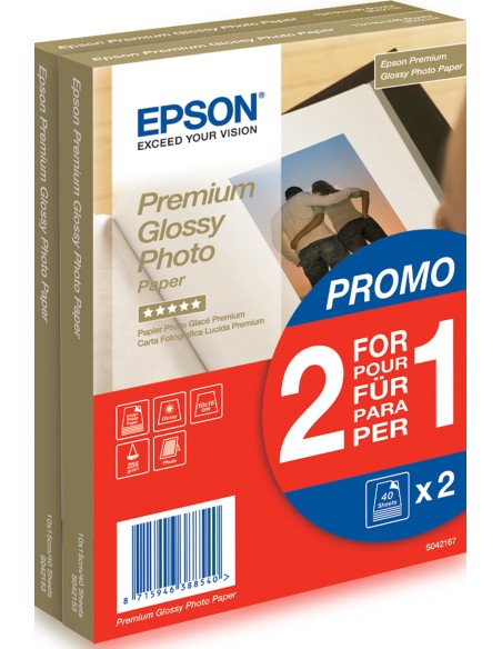 Premium Glossy Photo Paper - 10x15cm - 2x 40 Hojas