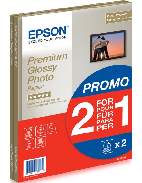 Premium Glossy Photo Paper - A4 - 2x 15 Hojas