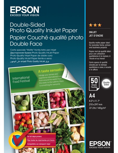 Double-Sided Photo Quality Inkjet Paper - A4 - 50 Sheets