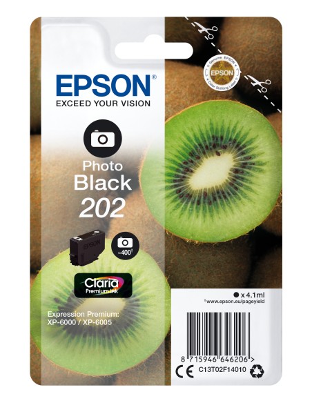 Kiwi Singlepack Photo Black 202 Claria Premium Ink