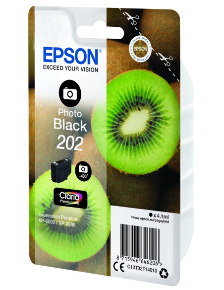 Kiwi Singlepack Photo Black 202 Claria Premium Ink