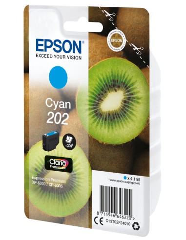 Kiwi Singlepack Cyan 202 Claria Premium Ink