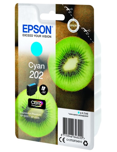 Kiwi Singlepack Cyan 202 Claria Premium Ink