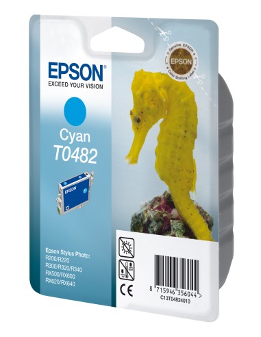 Seahorse Cartucho T0482 cian (etiqueta RF)